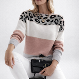 Ophélie | Elegantiškas leopardų rašto megztinis