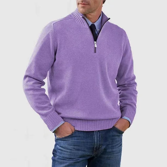 Ingmar | ELEGANTIŠKAS VYRŲ PULOVERIS SU PUSIAU ZIPU