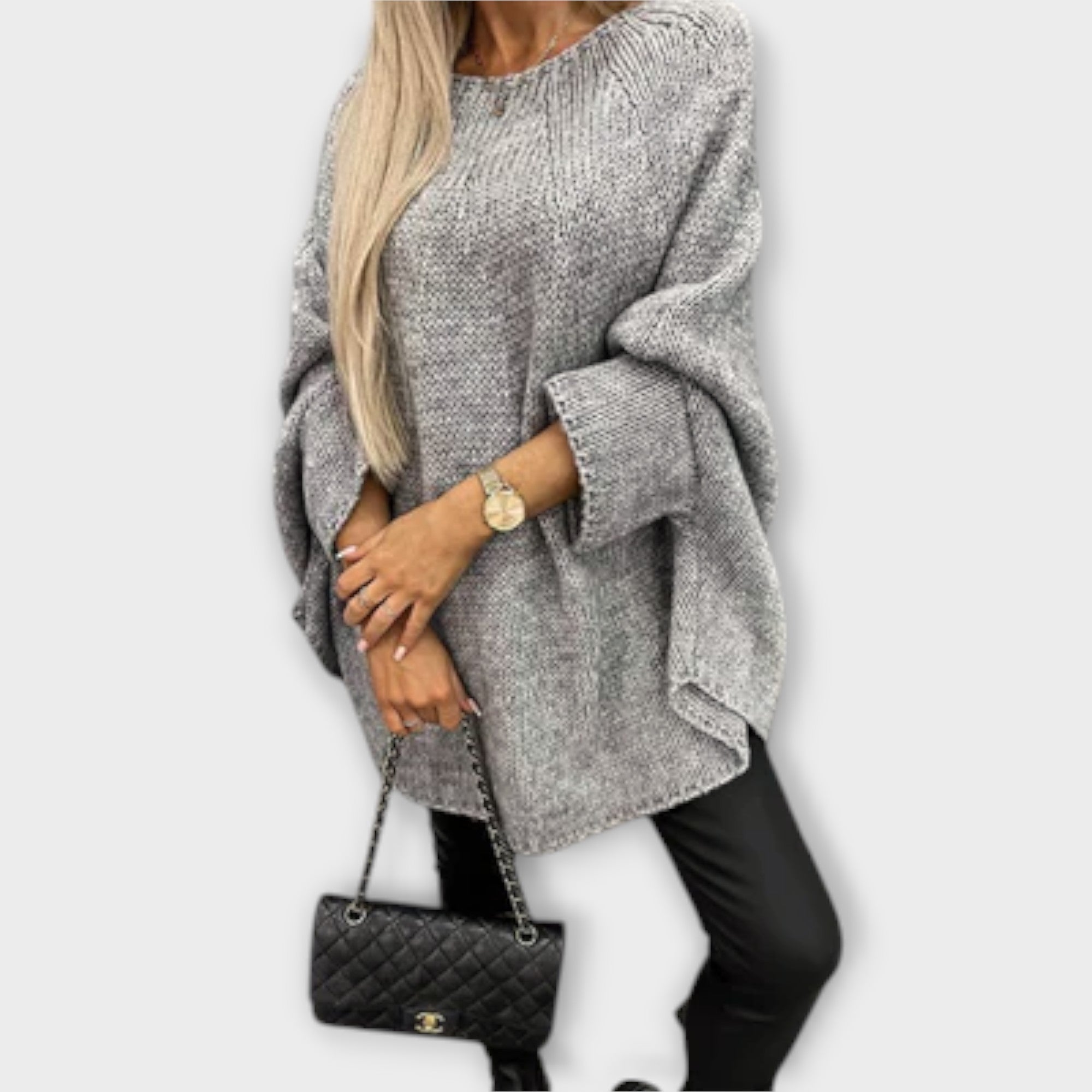 Isabel | Elegantiškas moterų megztinis su apvaliu kaklu