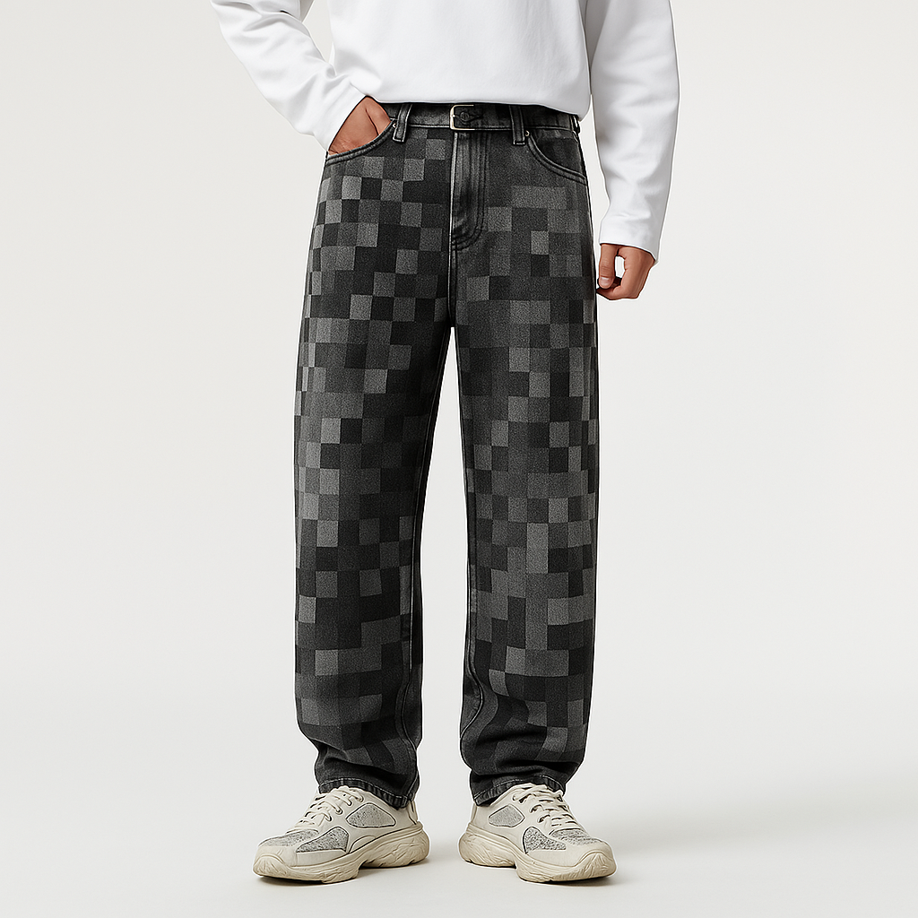 Edvard | Vyrų Pixel Efektu Džinsai