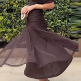 Louise | Elegantiška Maxi Suknelė su V-kaklu