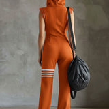 Līga | Retro sportinis kombinezonas su gobtuvu ir juostelėmis