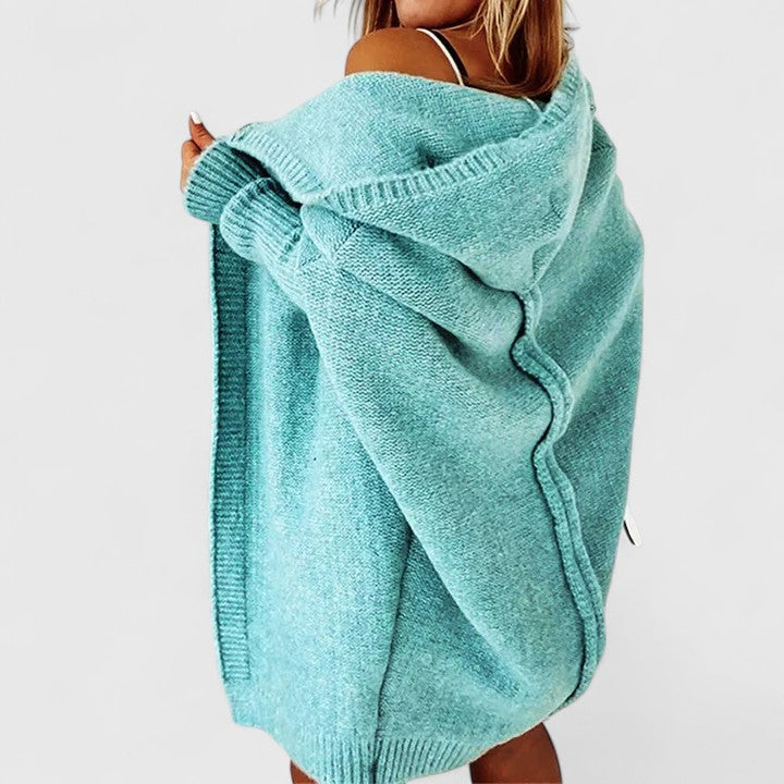Moonika | Comfortable Knit Hoodie Cardigan