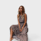 Dona | Boho stiliaus midi suknelė su taškeliais